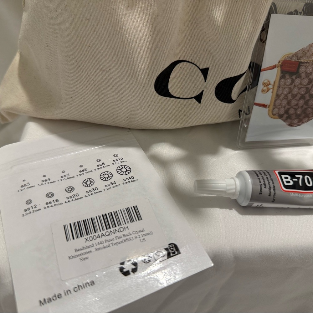 NWT Coach Kisslock Frame Bag 16 In OG Crystal Signature Jacquard CCC53 - Picture 10 of 10
